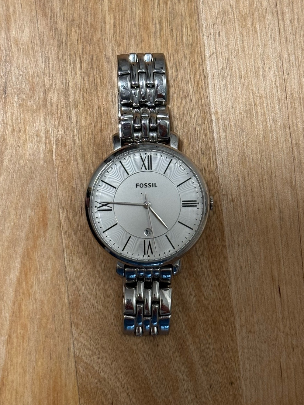 Fossil silver watch